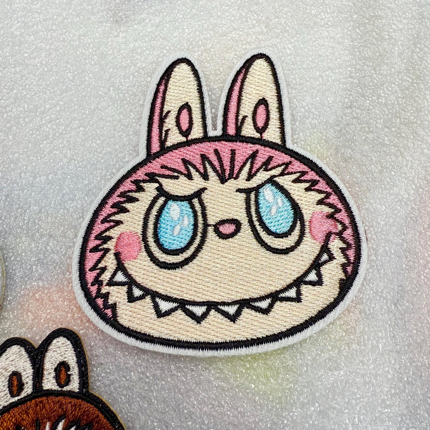 Labubu iron on embroidered fabric patch iron on patch crafts DIY