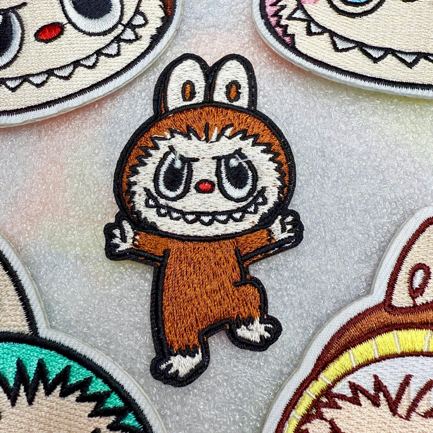 Labubu iron on embroidered fabric patch iron on patch crafts DIY